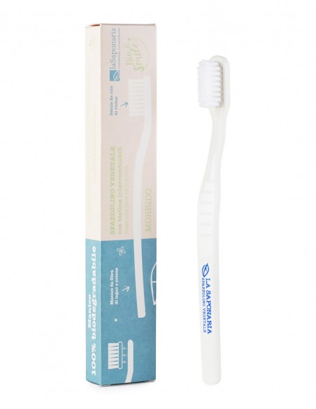 La Saponaria Bio&Smile Spazzolino in Fibra Vegetale Setole Morbide
