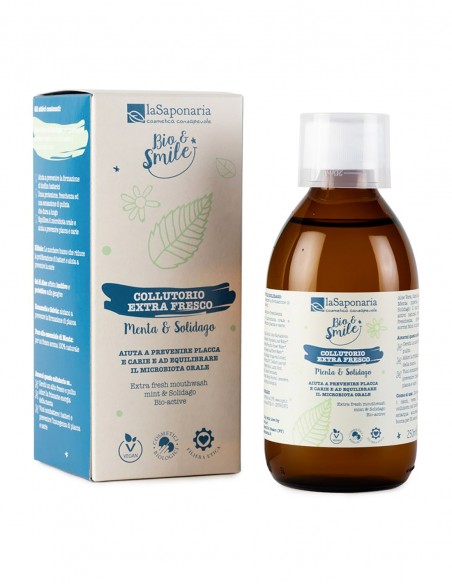 La Saponaria Bio&Smile Collutorio Extra Fresco Menta e Solidago