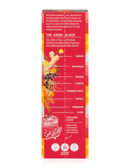 Khadi Olio per Corpo Elisir Ayurvedico Skin & Soul Spicy Cell-Lite