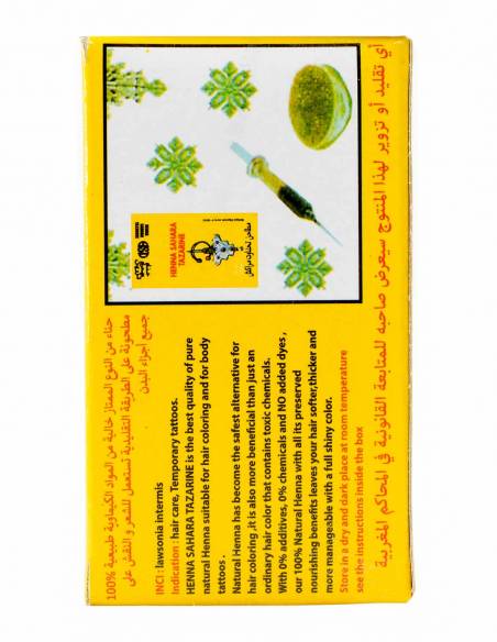 Henna Sahara Tazarine Hennè Body Art Quality 100g Dettagli
