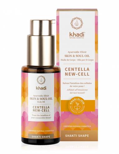 Khadi Olio per Corpo Elisir Ayurvedico Skin & Soul Centella New-Cell