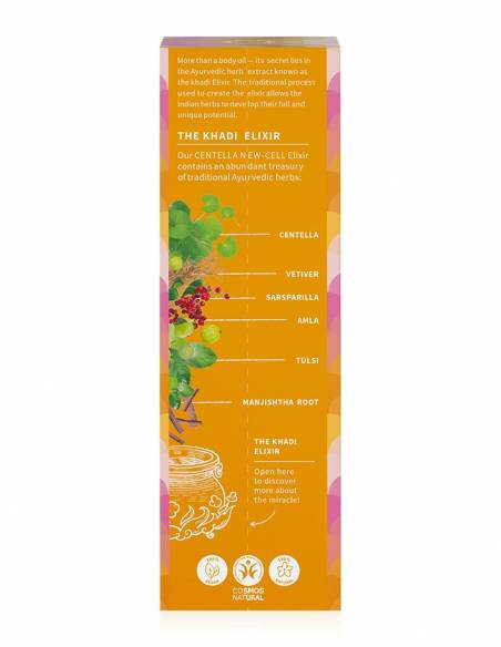 Khadi Olio per Corpo Elisir Ayurvedico Skin & Soul Centella New-Cell Lato