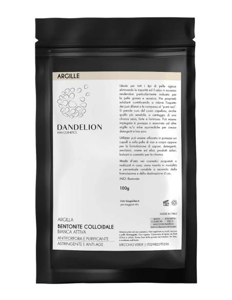 Dandelion Argilla Bentonite Colloidale Bianca Attiva