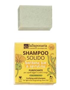 La Saponaria Shampoo Solido Bardana Bio e Spirulina Purificante